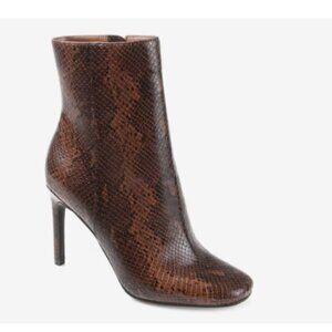 Journee Collection Silvy Bootie Brown Snake Print 10